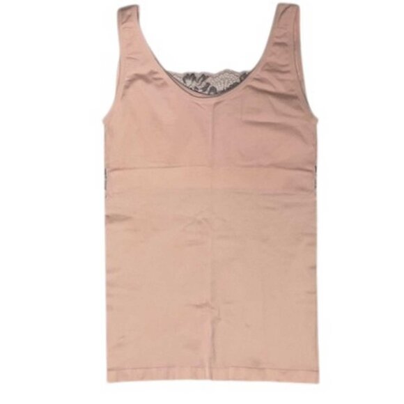 Rhonda Shear Lace Overlay Tank w/Shelf Braa XL - Picture 2 of 7